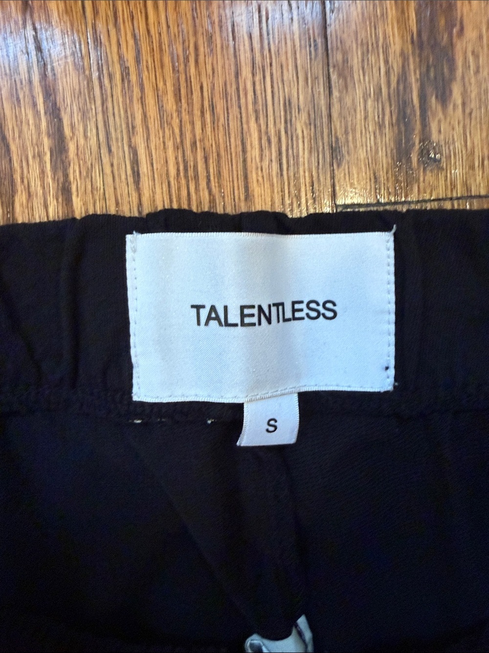 TALENTLESS Black Wide-Leg Track Pants with Elastic Waist - Picture 5 of 8